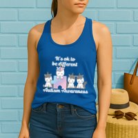 It's Ok To Be Different Autism Unicorn Puzzle Womens Tank Top