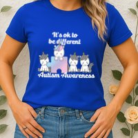 It's Ok To Be Different Autism Unicorn Puzzle Womens T-Shirt