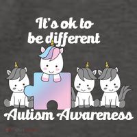 It's Ok To Be Different Autism Unicorn Puzzle Vector Backpack