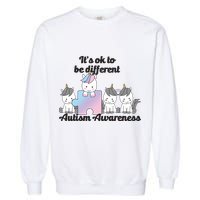 It's Ok To Be Different Autism Unicorn Puzzle Garment-Dyed Sweatshirt