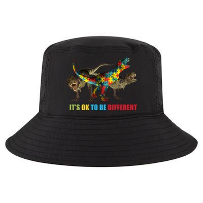 It's Ok To Be Different Dinosaur Autism Awareness Cool Comfort Performance Bucket Hat