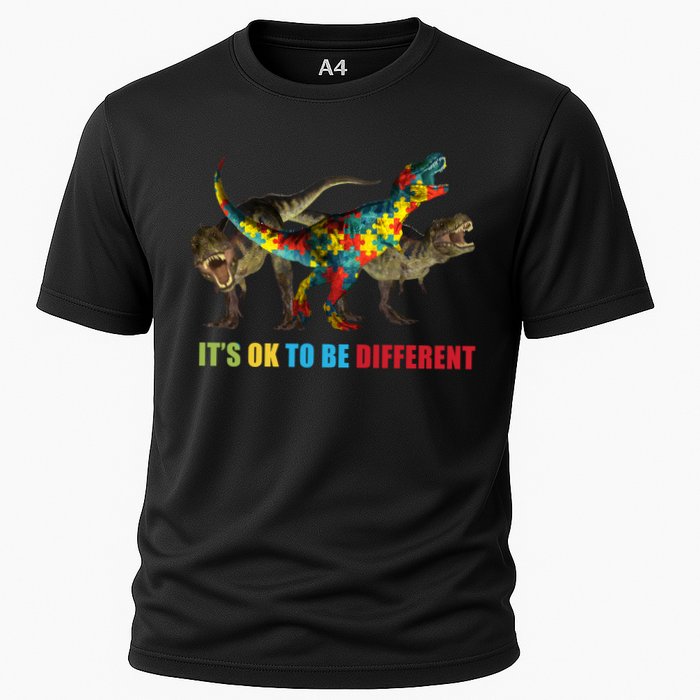 It's Ok To Be Different Dinosaur Autism Awareness Performance Shirt