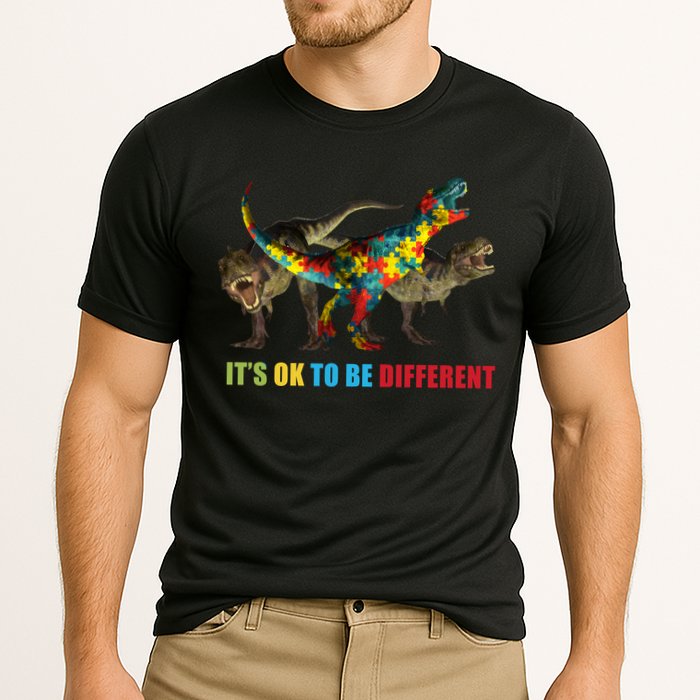 It's Ok To Be Different Dinosaur Autism Awareness Performance Shirt