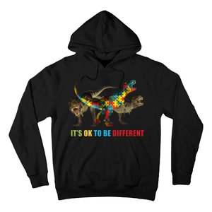 It's Ok To Be Different Dinosaur Autism Awareness Hoodie