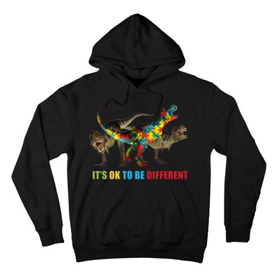 It's Ok To Be Different Dinosaur Autism Awareness Hoodie