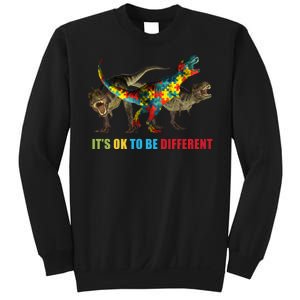 It's Ok To Be Different Dinosaur Autism Awareness Sweatshirt