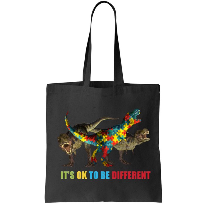 It's Ok To Be Different Dinosaur Autism Awareness Bag