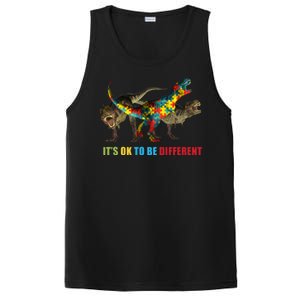 It's Ok To Be Different Dinosaur Autism Awareness PosiCharge Competitor Tank