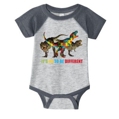 It's Ok To Be Different Dinosaur Autism Awareness Infant Baby Jersey Bodysuit