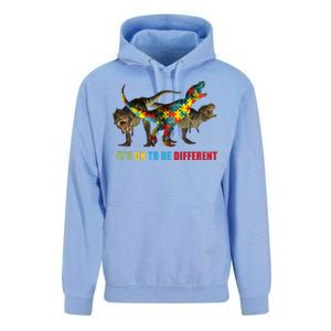 It's Ok To Be Different Dinosaur Autism Awareness Unisex Surf Hoodie