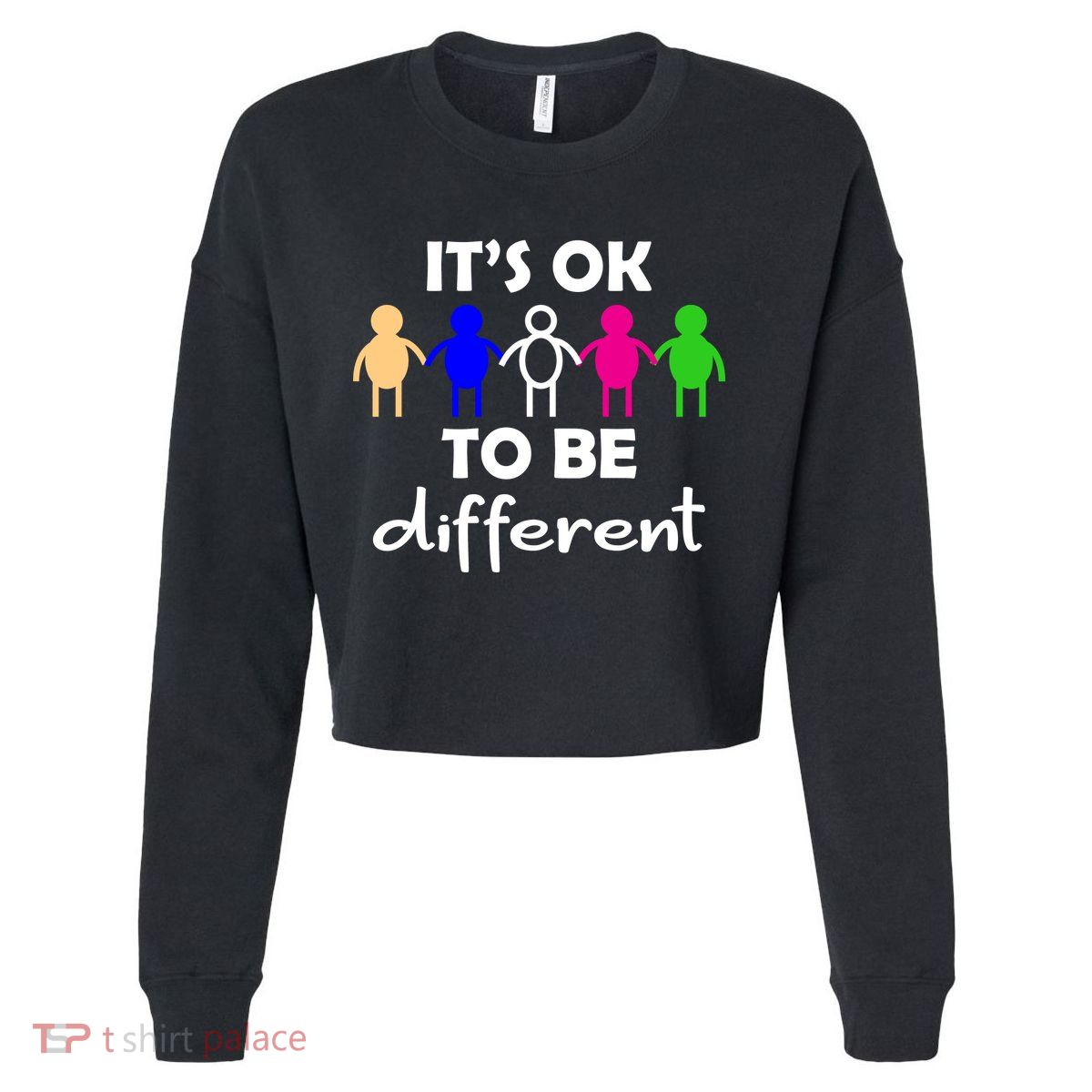 It's Ok To Be Different Equality Cropped Pullover Crew