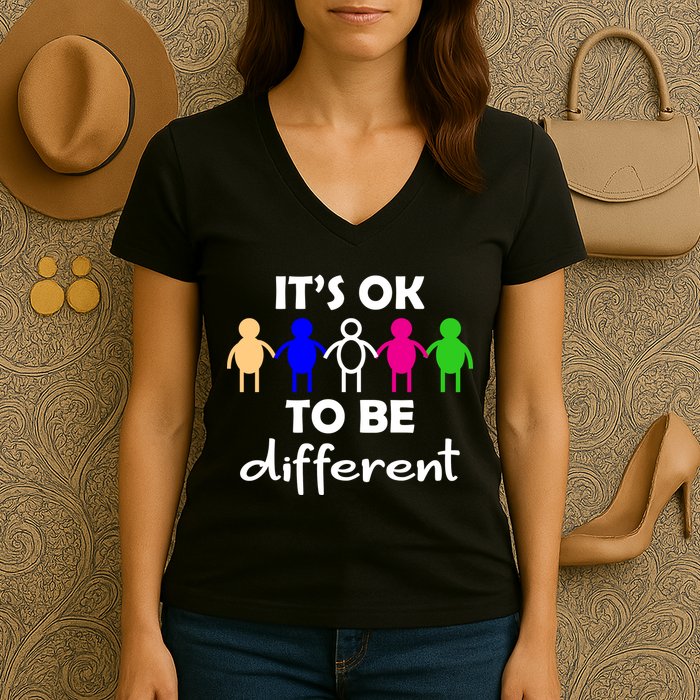 It's Ok To Be Different Equality Women's V-Neck T-Shirt