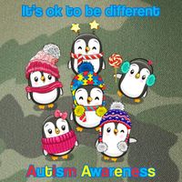 It's Ok To Be Different Penguins Autism Legacy Tie Dye Trucker Hat