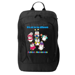 It's Ok To Be Different Penguins Autism City Backpack