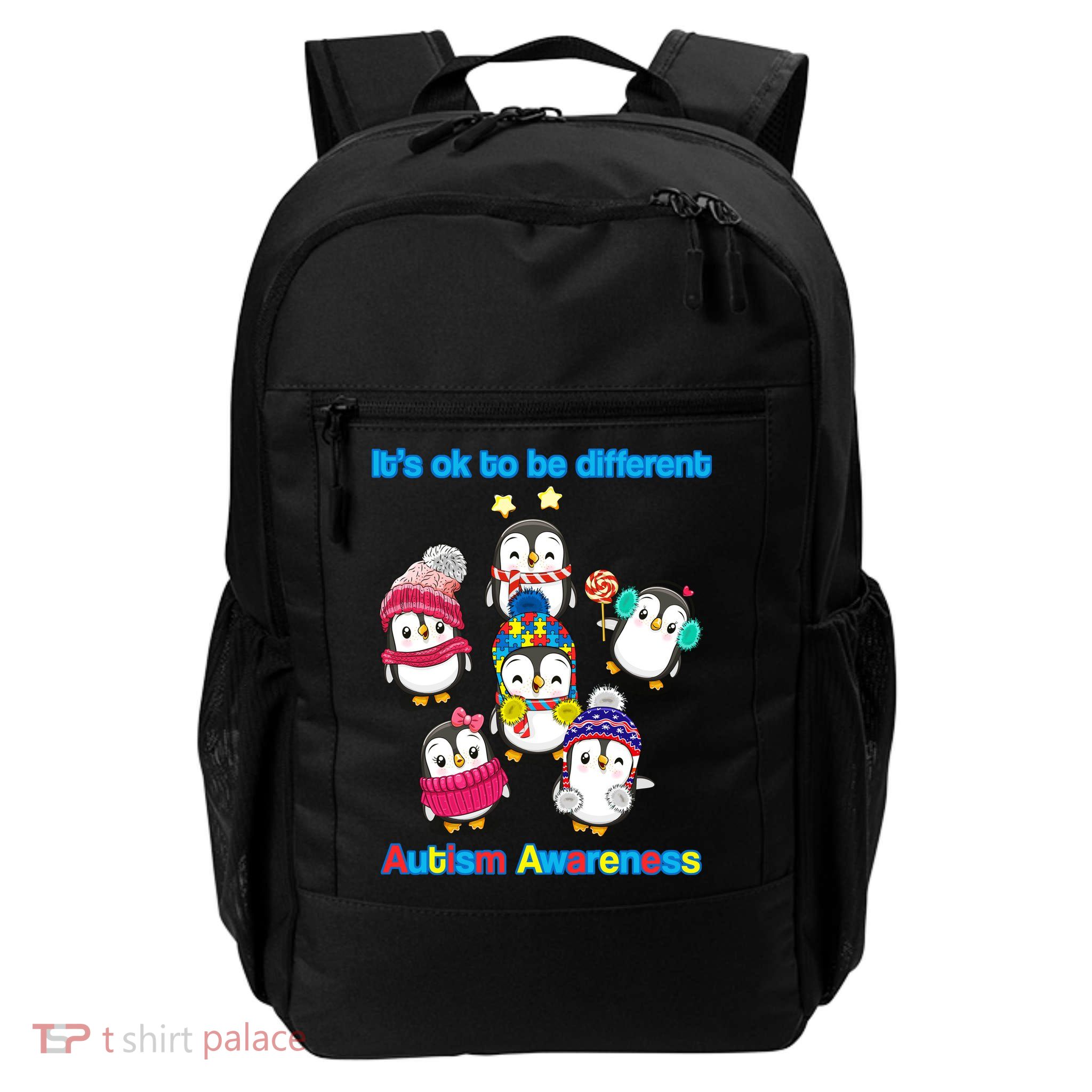 It's Ok To Be Different Penguins Autism Daily Commute Backpack