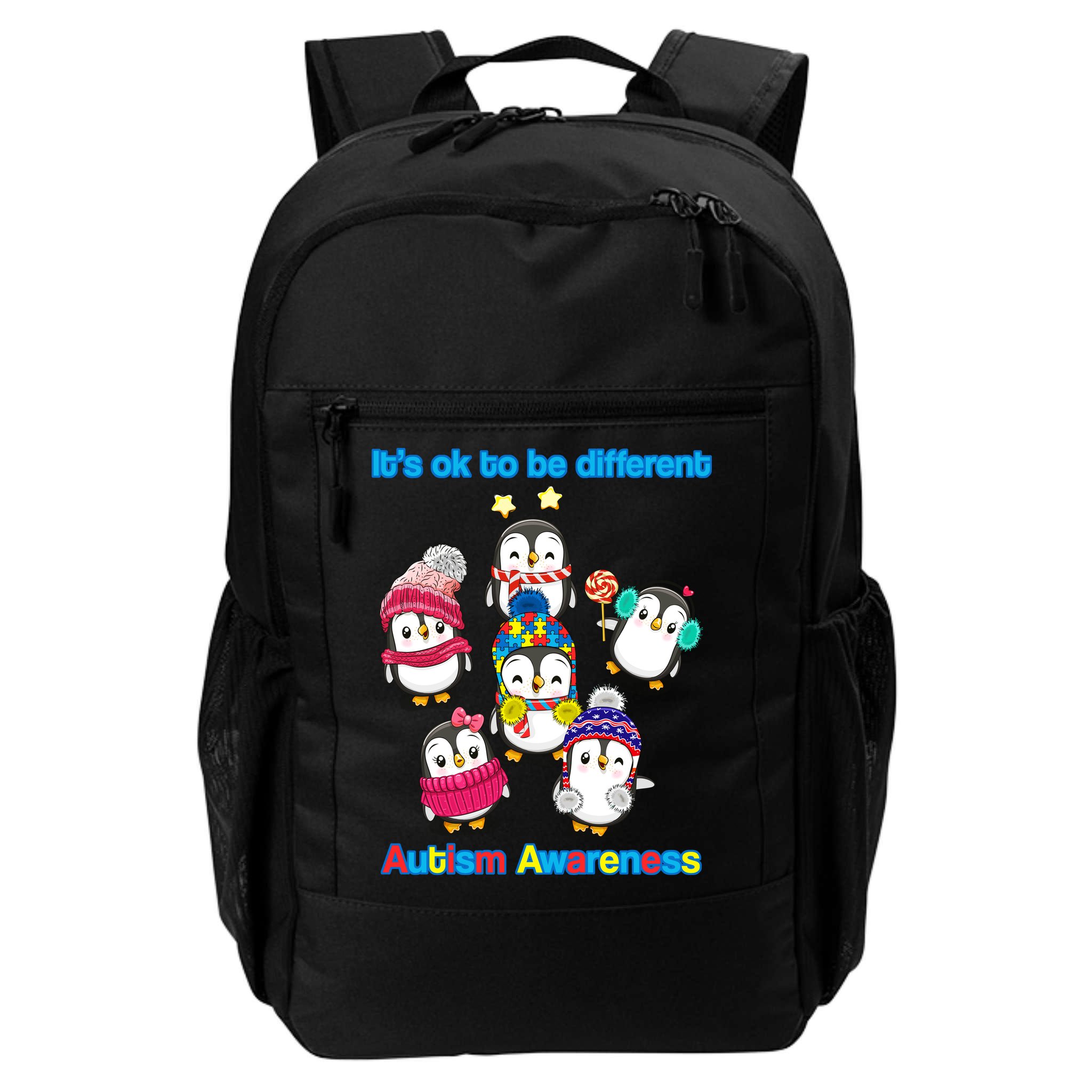 It's Ok To Be Different Penguins Autism Backpack