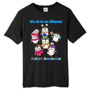 It's Ok To Be Different Penguins Autism Tall Fusion ChromaSoft Performance T-Shirt