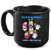 It's Ok To Be Different Penguins Autism 15oz Campfire Ceramic Mug