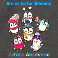 It's Ok To Be Different Penguins Autism Vector Backpack