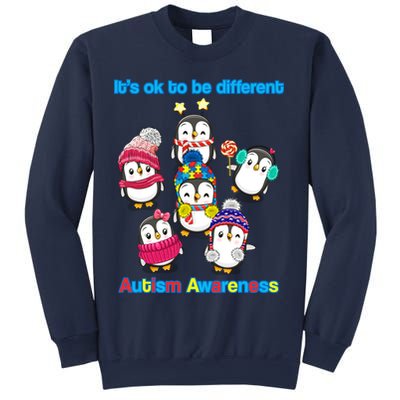It's Ok To Be Different Penguins Autism Sweatshirt