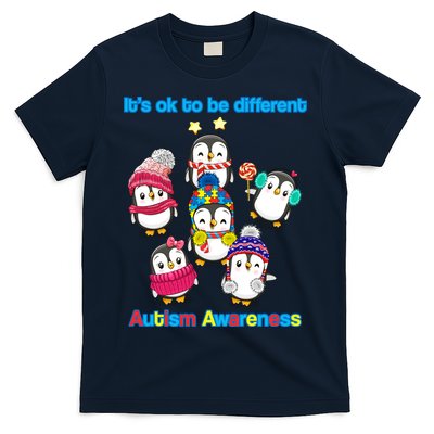 It's Ok To Be Different Penguins Autism T-Shirt