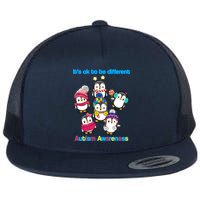 It's Ok To Be Different Penguins Autism Flatbill Hat