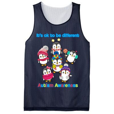 It's Ok To Be Different Penguins Autism Mesh Reversible Basketball Jersey Tank