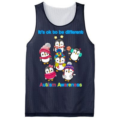 It's Ok To Be Different Penguins Autism Mesh Reversible Basketball Jersey Tank