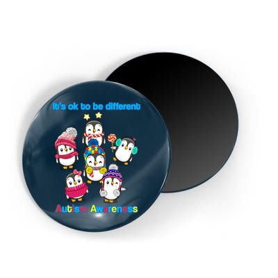 It's Ok To Be Different Penguins Autism Magnet