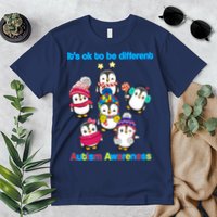 It's Ok To Be Different Penguins Autism Premium T-Shirt