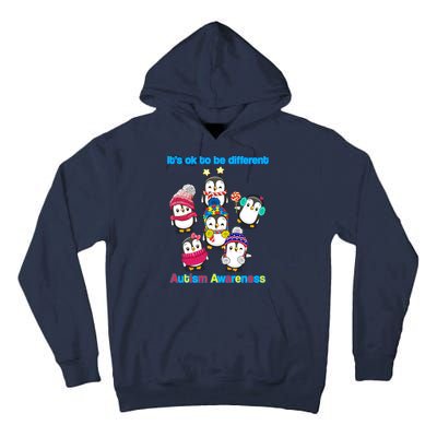 It's Ok To Be Different Penguins Autism Tall Hoodie