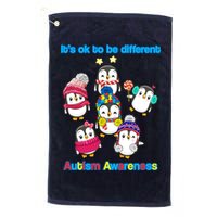 It's Ok To Be Different Penguins Autism Golf Towel