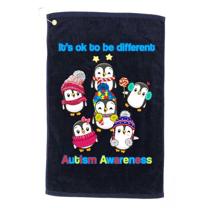 It's Ok To Be Different Penguins Autism Golf Towel