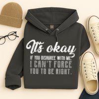 It's Okay Disagree With Me Funny Meme Hoodie