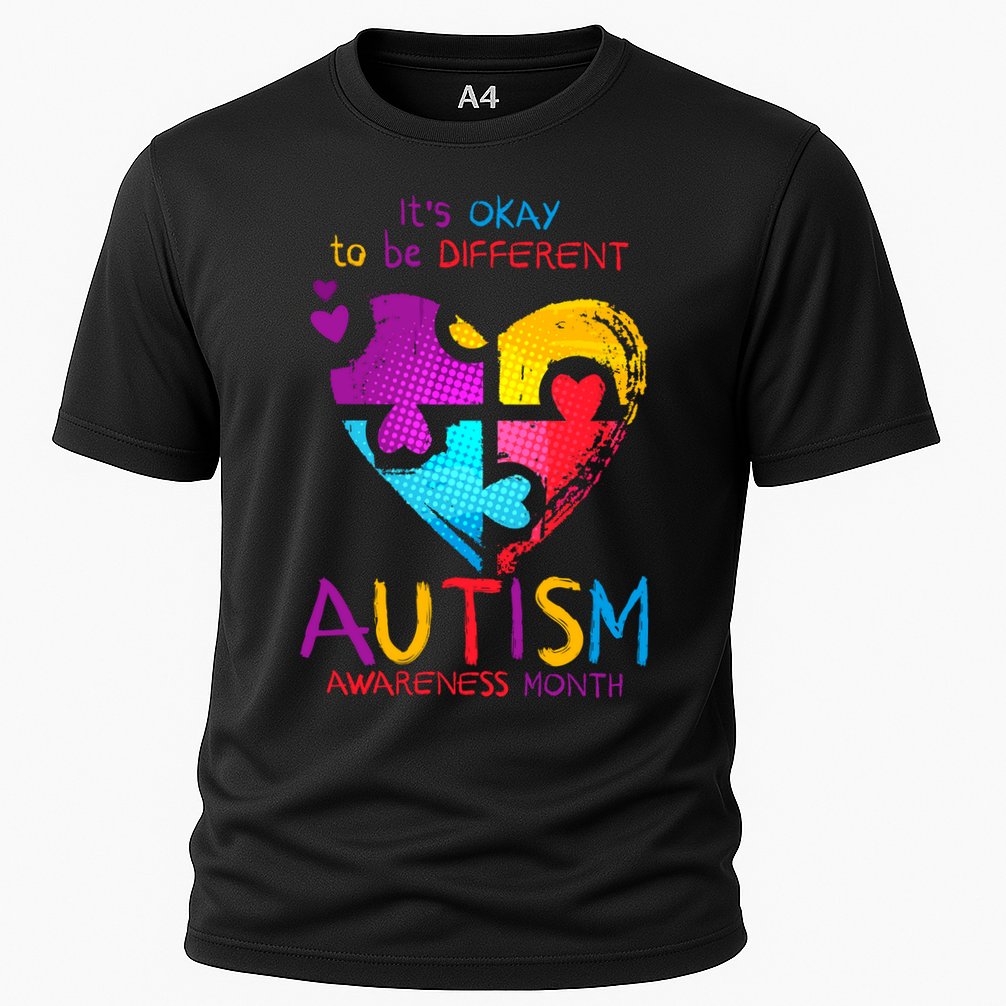 It's Okay To Be Different Autism Awareness Month Cooling Performance Crew T-Shirt
