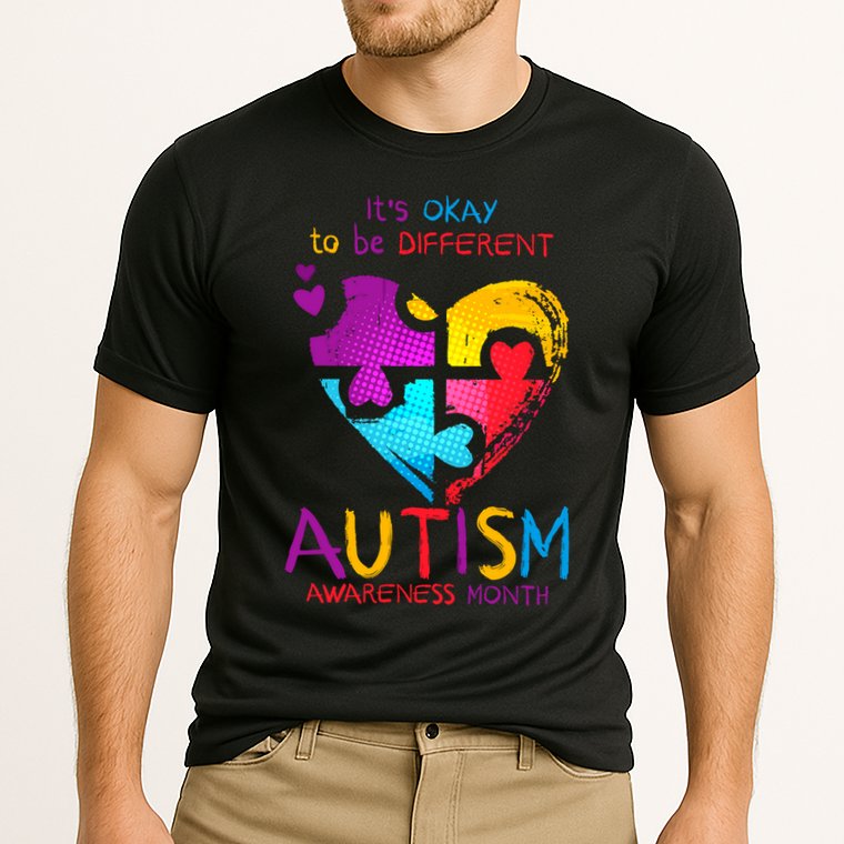 It's Okay To Be Different Autism Awareness Month Cooling Performance Crew T-Shirt
