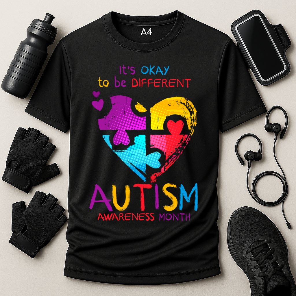 It's Okay To Be Different Autism Awareness Month Cooling Performance Crew T-Shirt