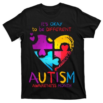 It's Okay To Be Different Autism Awareness Month T-Shirt