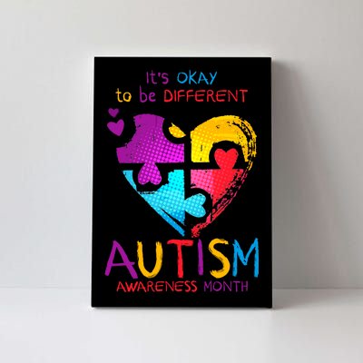 It's Okay To Be Different Autism Awareness Month Canvas