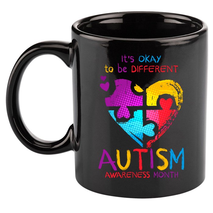 It's Okay To Be Different Autism Awareness Month 11oz C Handle Ceramic Mug