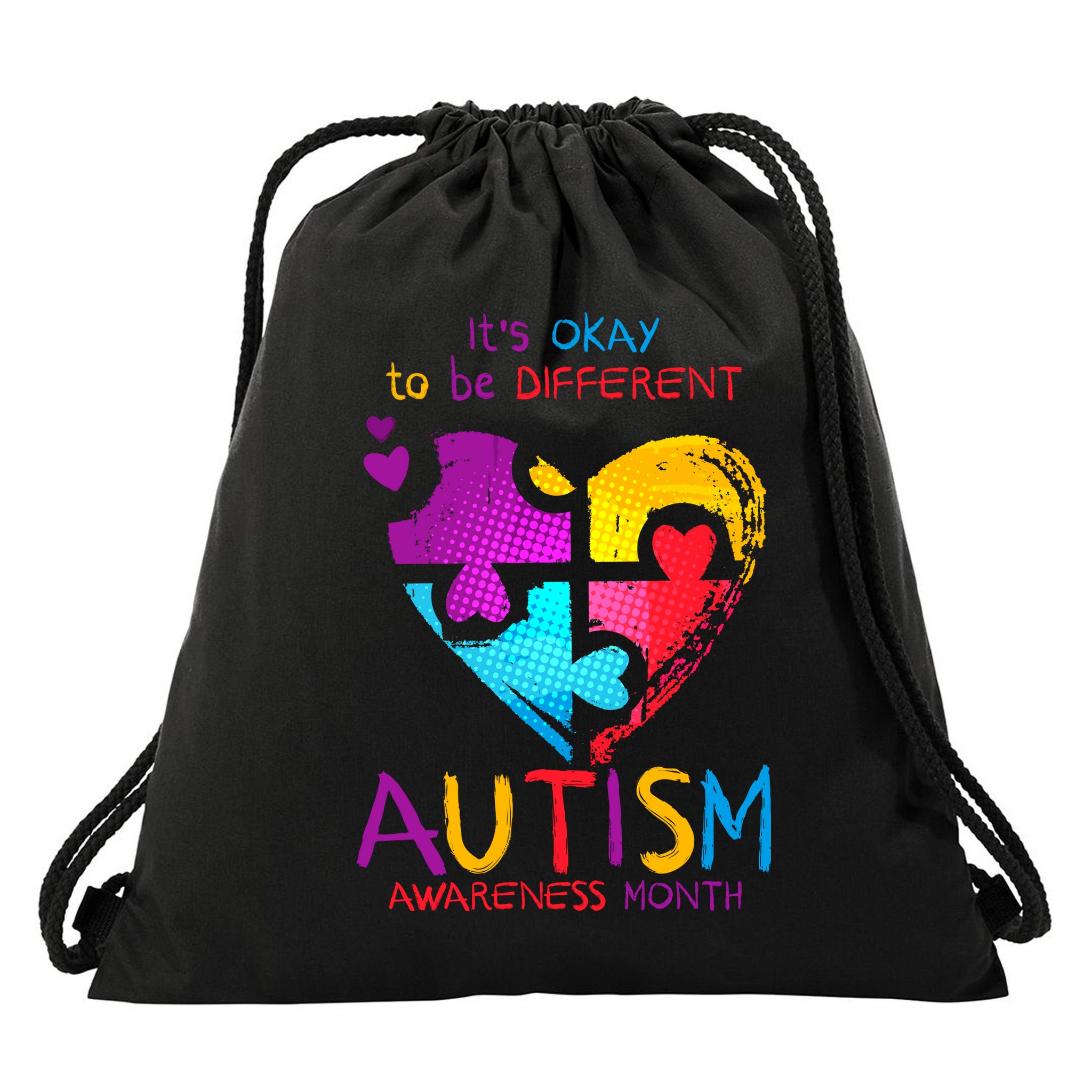 It's Okay To Be Different Autism Awareness Month Drawstring Bag
