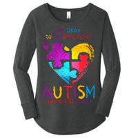 It's Okay To Be Different Autism Awareness Month Women's Perfect Tri Tunic Long Sleeve Shirt