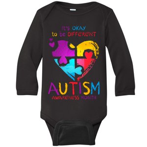 It's Okay To Be Different Autism Awareness Month Baby Long Sleeve Bodysuit