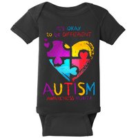 It's Okay To Be Different Autism Awareness Month Baby Bodysuit