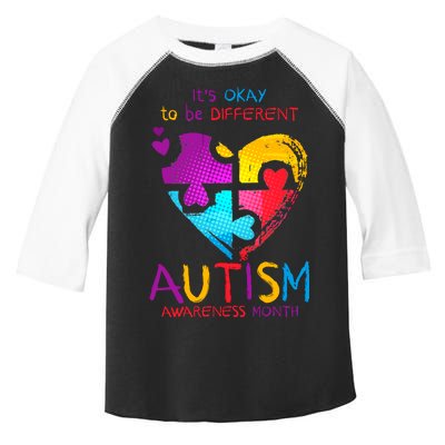 It's Okay To Be Different Autism Awareness Month Toddler Fine Jersey T-Shirt