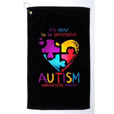 It's Okay To Be Different Autism Awareness Month Platinum Collection Golf Towel