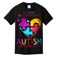 It's Okay To Be Different Autism Awareness Month Kids T-Shirt