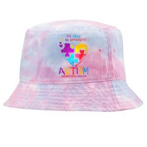 It's Okay To Be Different Autism Awareness Month Tie-Dyed Bucket Hat