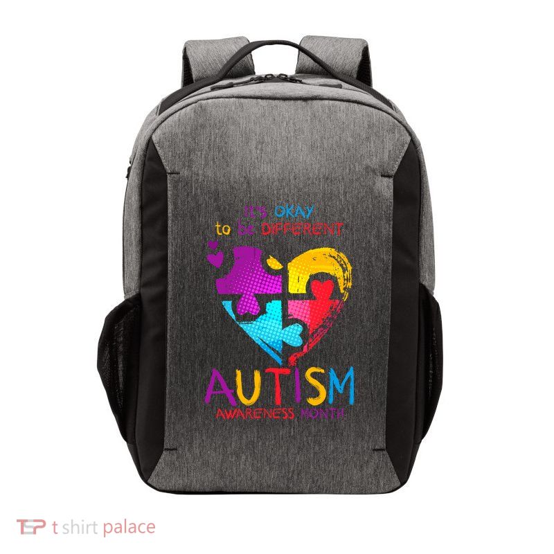 It's Okay To Be Different Autism Awareness Month Vector Backpack