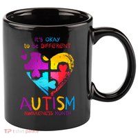 It's Okay To Be Different Autism Awareness Month1 11oz C Handle Ceramic Mug